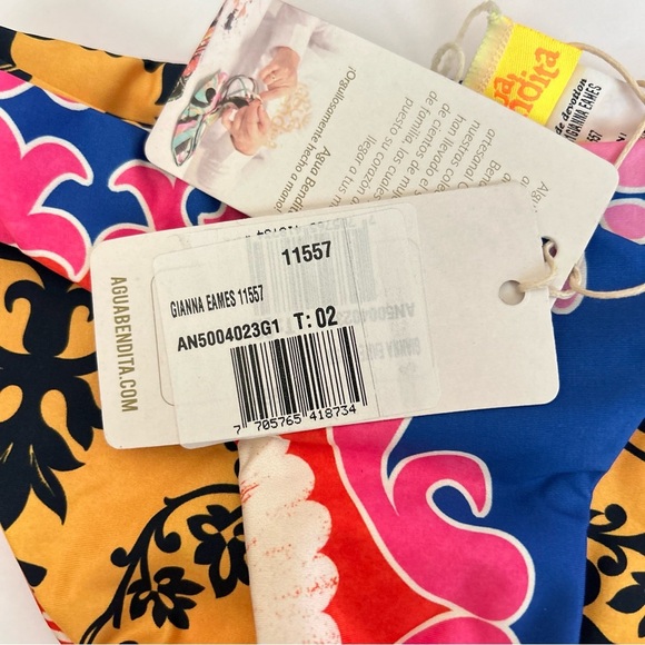NWT Gianna Eames Girls Bikini 2 PC Set Colorful Patterned Size 2 - Picture 4 of 7